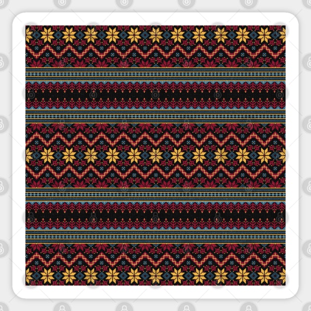 Ethnic Slavic pixel carpet texture #4 Sticker by GreekTavern
